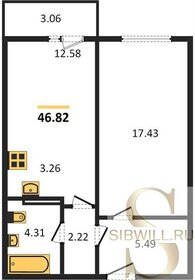 44 м², 2-комнатная квартира 4 800 000 ₽ - изображение 35