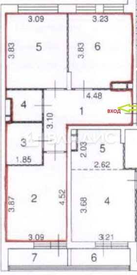 57,5 м², 2-комнатная квартира 13 700 000 ₽ - изображение 1