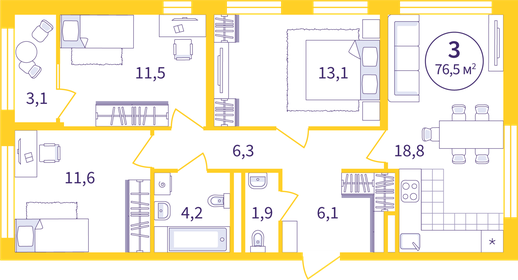 151 м², 4-комнатная квартира 18 000 000 ₽ - изображение 84