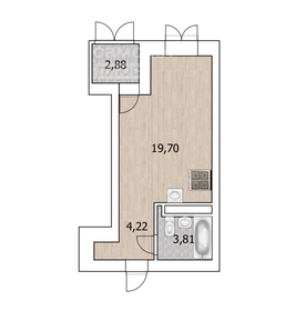 Квартира 29,2 м², студия - изображение 1