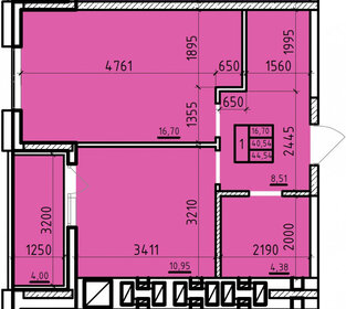 Квартира 44,5 м², 1-комнатная - изображение 1