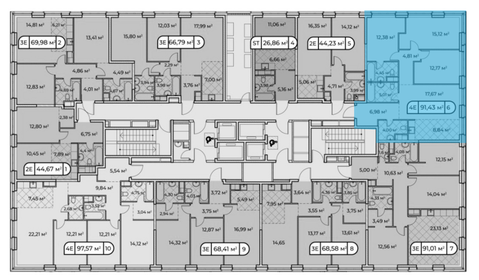 116 м², 3-комнатная квартира 49 900 000 ₽ - изображение 94