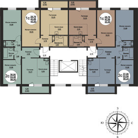 60 м², 2-комнатная квартира 4 490 000 ₽ - изображение 25