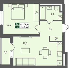 48,7 м², 1-комнатная квартира 5 890 000 ₽ - изображение 31