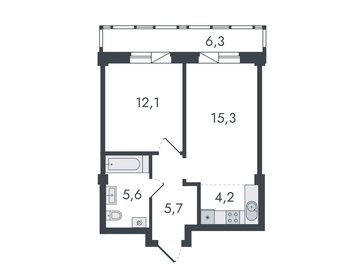 Квартира 49,2 м², 2-комнатная - изображение 1