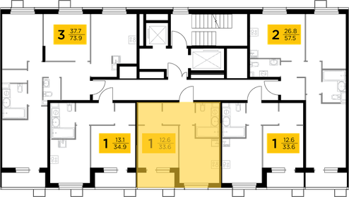 36,5 м², 1-комнатная квартира 7 948 889 ₽ - изображение 42