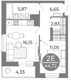 43 м², 2-комнатная квартира 3 950 000 ₽ - изображение 79