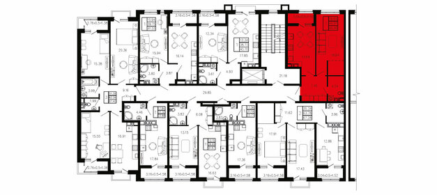 46,5 м², 1-комнатная квартира 5 346 350 ₽ - изображение 19