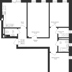 Квартира 96 м², 3-комнатная - изображение 3