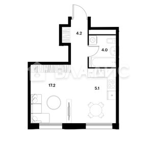 Квартира 30,5 м², студия - изображение 2