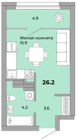 18,3 м², квартира-студия 2 300 000 ₽ - изображение 82