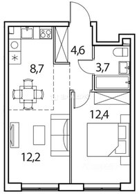 Квартира 42 м², 2-комнатная - изображение 1