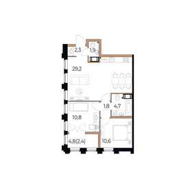 57,3 м², 2-комнатная квартира 10 027 500 ₽ - изображение 36