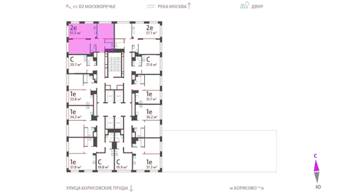 57,6 м², 2-комнатная квартира 20 569 132 ₽ - изображение 41