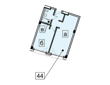 Квартира 39,3 м², 2-комнатные - изображение 1