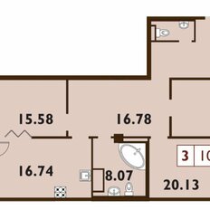Квартира 106,2 м², 3-комнатная - изображение 3