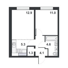 Квартира 39,2 м², 2-комнатная - изображение 2