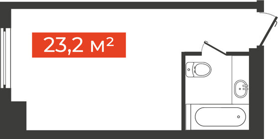 Квартира 23,2 м², 1-комнатные - изображение 1