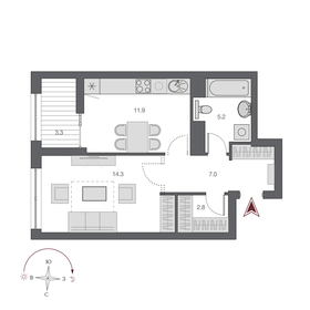 38,8 м², 1-комнатная квартира 10 000 000 ₽ - изображение 81