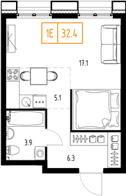 38,2 м², 1-комнатная квартира 11 695 038 ₽ - изображение 36