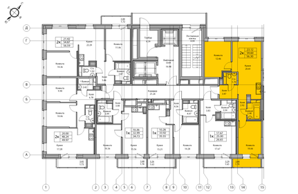 54 м², 2-комнатная квартира 9 400 000 ₽ - изображение 28