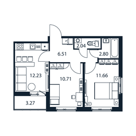 47,5 м², 2-комнатная квартира 7 970 888 ₽ - изображение 62