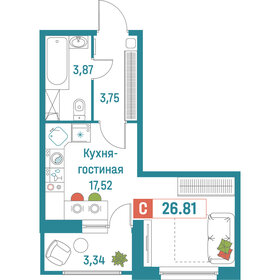 28 м², квартира-студия 5 490 000 ₽ - изображение 97