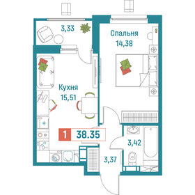 34 м², 1-комнатная квартира 8 500 000 ₽ - изображение 69