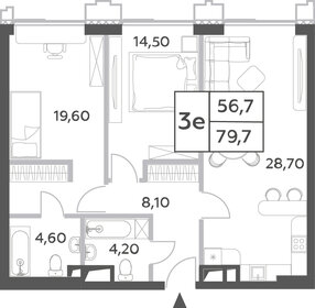 79,7 м², 3-комнатная квартира 33 257 918 ₽ - изображение 56