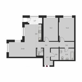 Квартира 87,6 м², 3-комнатная - изображение 1