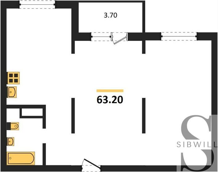 63,2 м², 2-комнатная квартира 5 850 000 ₽ - изображение 10
