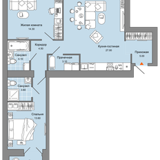 Квартира 77 м², 3-комнатная - изображение 2