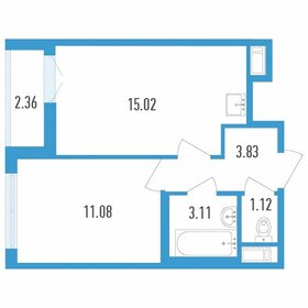 35,7 м², 1-комнатная квартира 4 900 000 ₽ - изображение 54