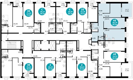 82,4 м², 3-комнатная квартира 14 464 172 ₽ - изображение 71