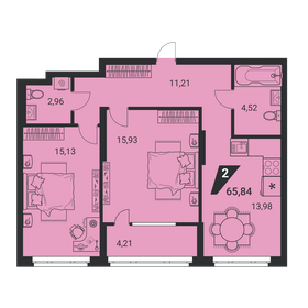 65,1 м², 2-комнатная квартира 8 072 400 ₽ - изображение 24