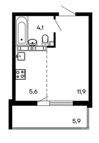 27,5 м², квартира-студия 4 812 500 ₽ - изображение 30