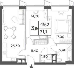 71,7 м², 3-комнатная квартира 32 696 894 ₽ - изображение 32