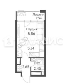 20,4 м², квартира-студия 8 800 000 ₽ - изображение 1