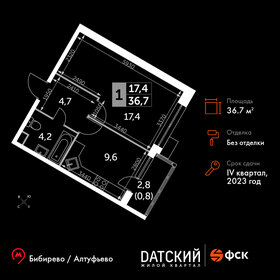 39,6 м², 1-комнатная квартира 7 950 000 ₽ - изображение 100