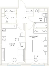 43,5 м², 1-комнатная квартира 8 907 262 ₽ - изображение 81