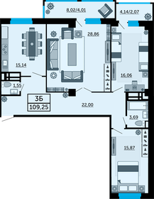 109,3 м², 3-комнатная квартира 16 824 500 ₽ - изображение 25