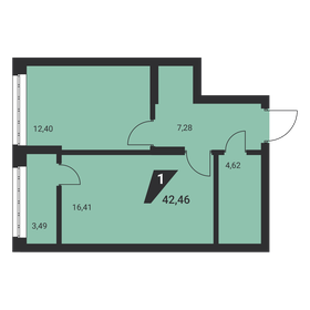 39,5 м², 1-комнатная квартира 5 250 000 ₽ - изображение 7