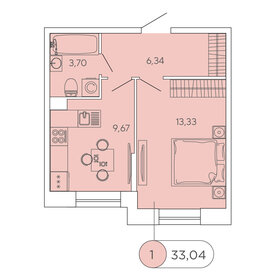 33,3 м², 1-комнатная квартира 5 700 000 ₽ - изображение 16