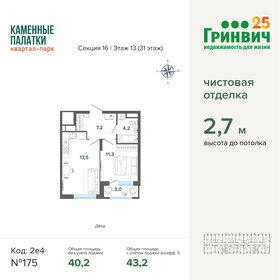 38,6 м², 1-комнатная квартира 6 840 000 ₽ - изображение 94