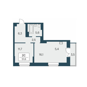 49,5 м², 2-комнатная квартира 8 850 000 ₽ - изображение 22