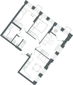 Квартира 74,2 м², 3-комнатная - изображение 1