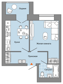 Квартира 38 м², 1-комнатная - изображение 1