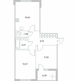 Квартира 58,5 м², 2-комнатная - изображение 1