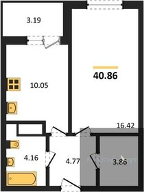40,9 м², 1-комнатная квартира 6 066 953 ₽ - изображение 21