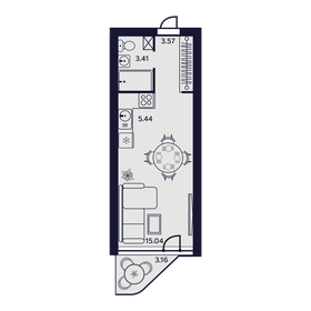 30,9 м², 1-комнатные апартаменты 9 452 340 ₽ - изображение 8